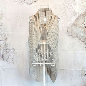 Arden B Cream Open Front Cardigan